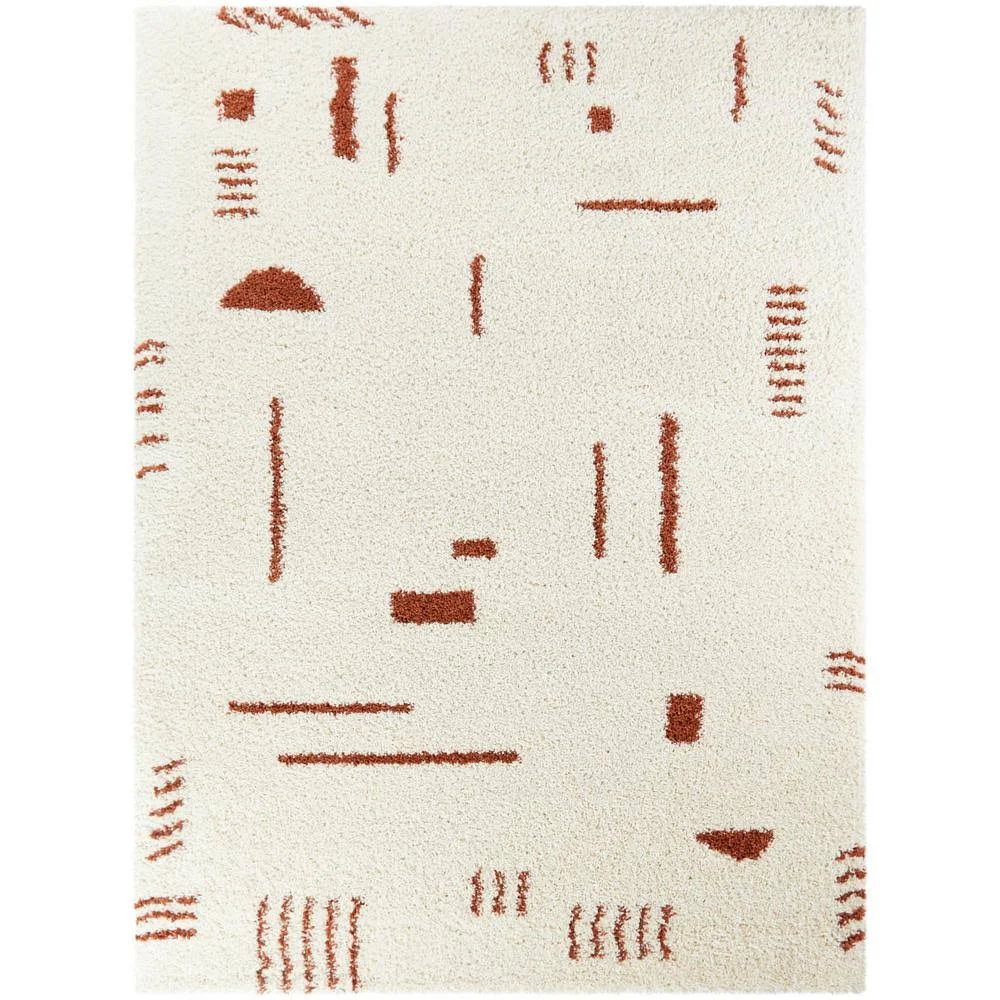 Balta Rupa Modern Shag Rust 8 ft. x 10 ft. Area Rug, Red