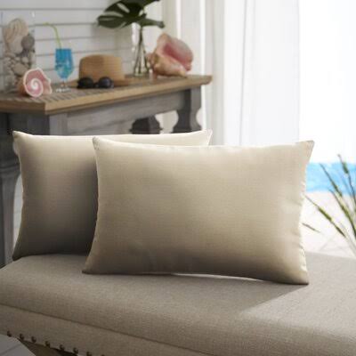 Frierson Outdoor Rectangular Pillow Cover & Insert Birch Lane Color: Beige, Size: 16x22 x 26x22