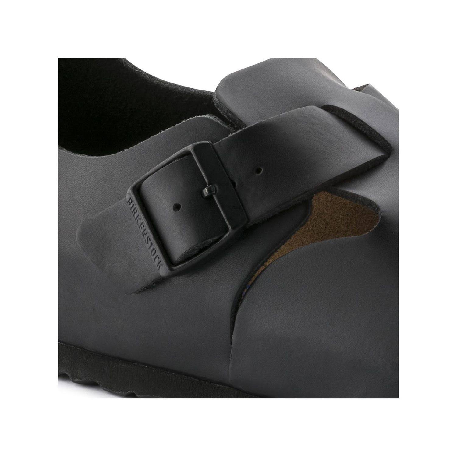 Birkenstock London Soft Footbed Hunter Black Leather / 37 / Regular