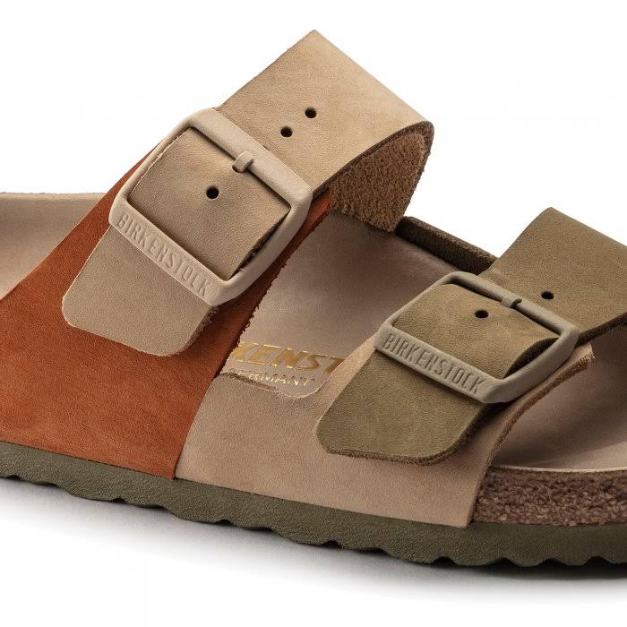 Birkenstock Arizona Split Hex Women's Shoes Sandcastle/Faded Khaki Nubuck : 40 (US Women's 9-9.5) Narrow