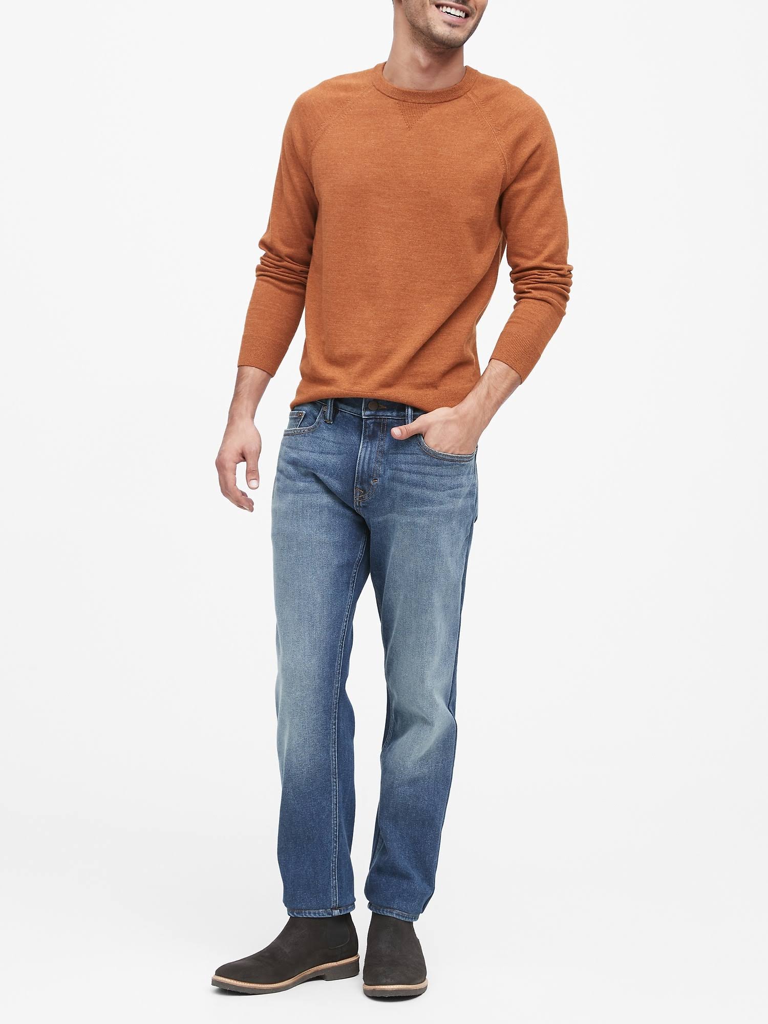 Banana Republic Men's Straight Legacy Jean Medium Wash Size 35W 34L