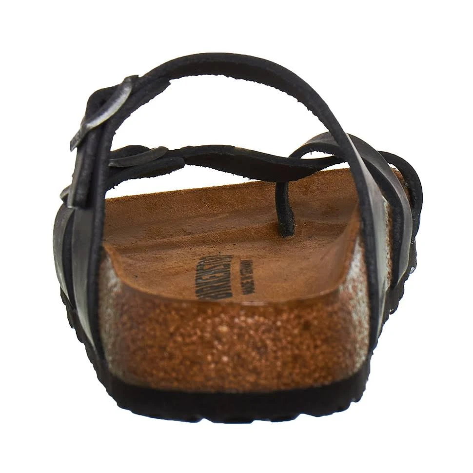 Birkenstock Mayari Oiled Leather Black Thong Sandals