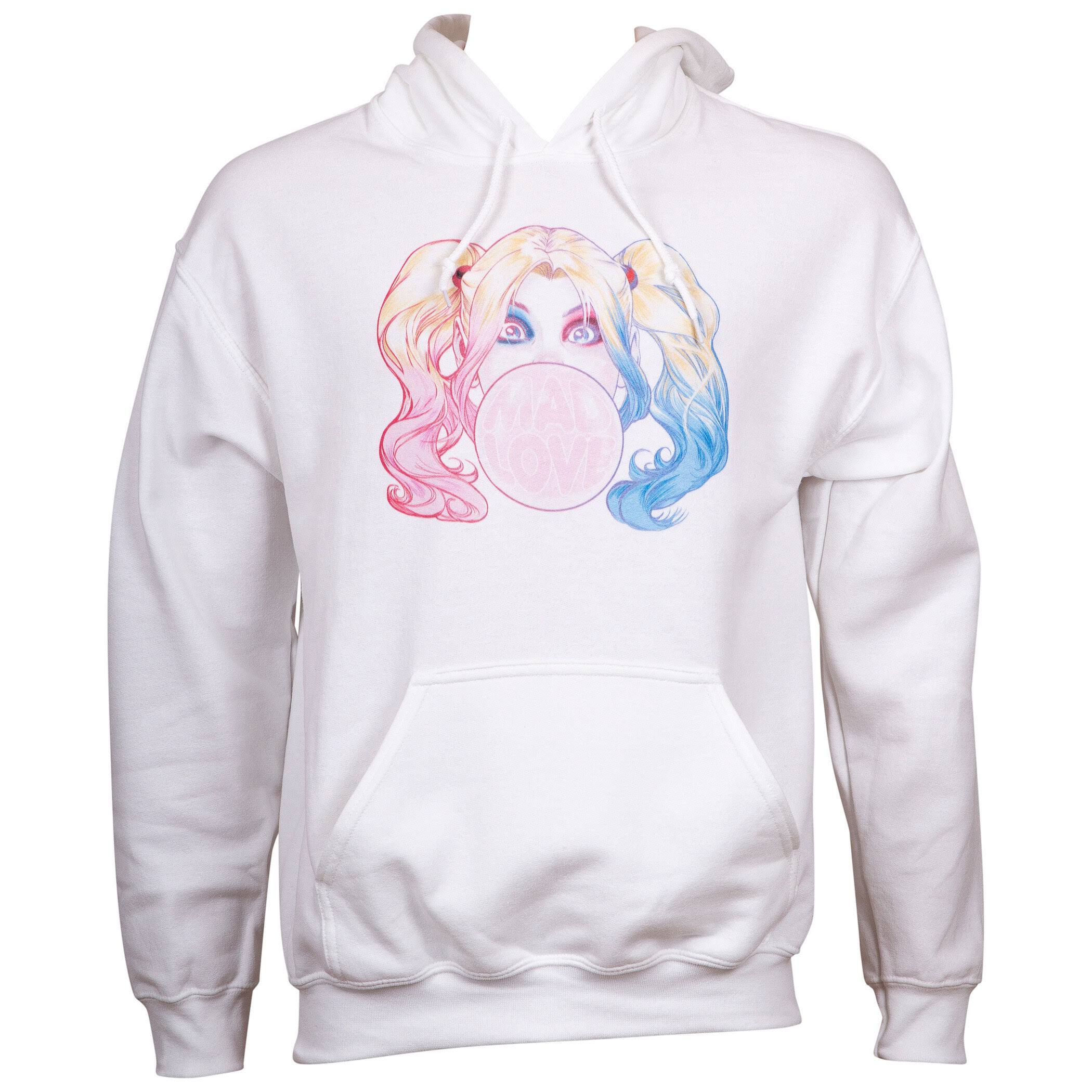 Harley Quinn Fleece Women's White Hoodie White