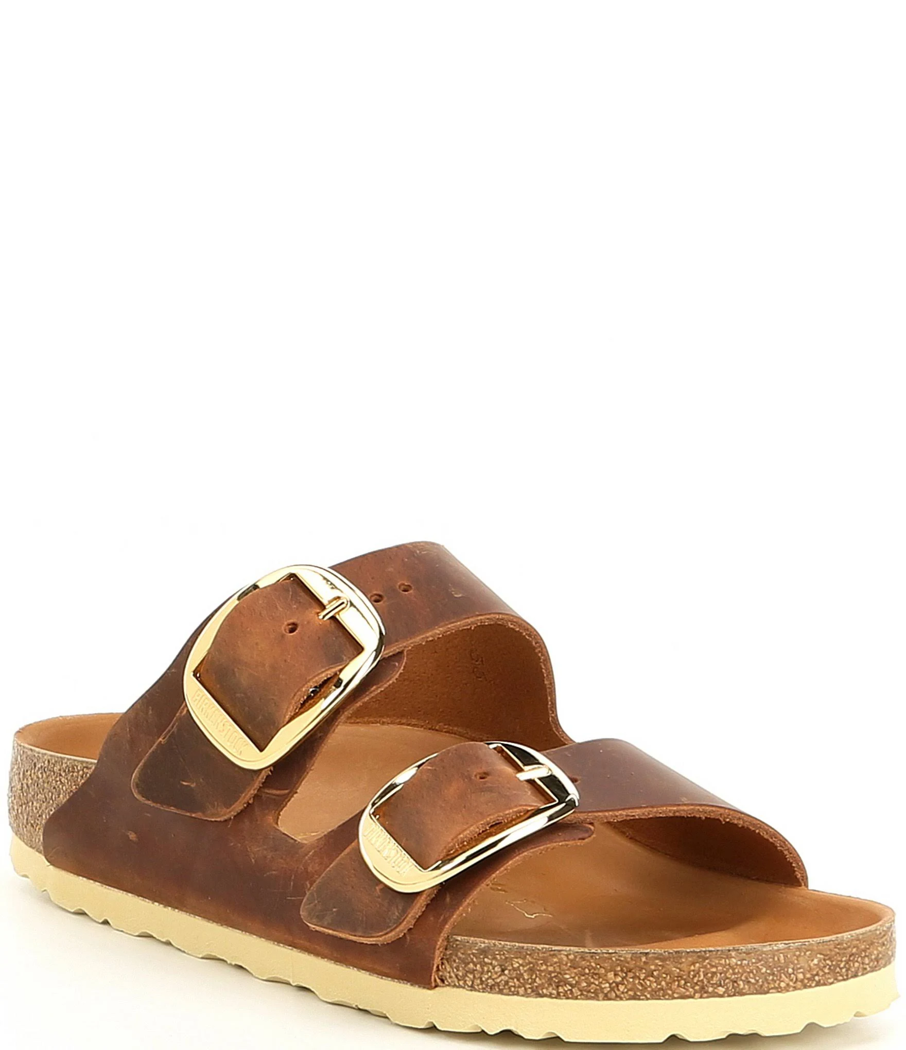 Birkenstock Arizona Oiled Leather Big Buckle, Womens, Cognac, Eu36 (Us Women's 5)