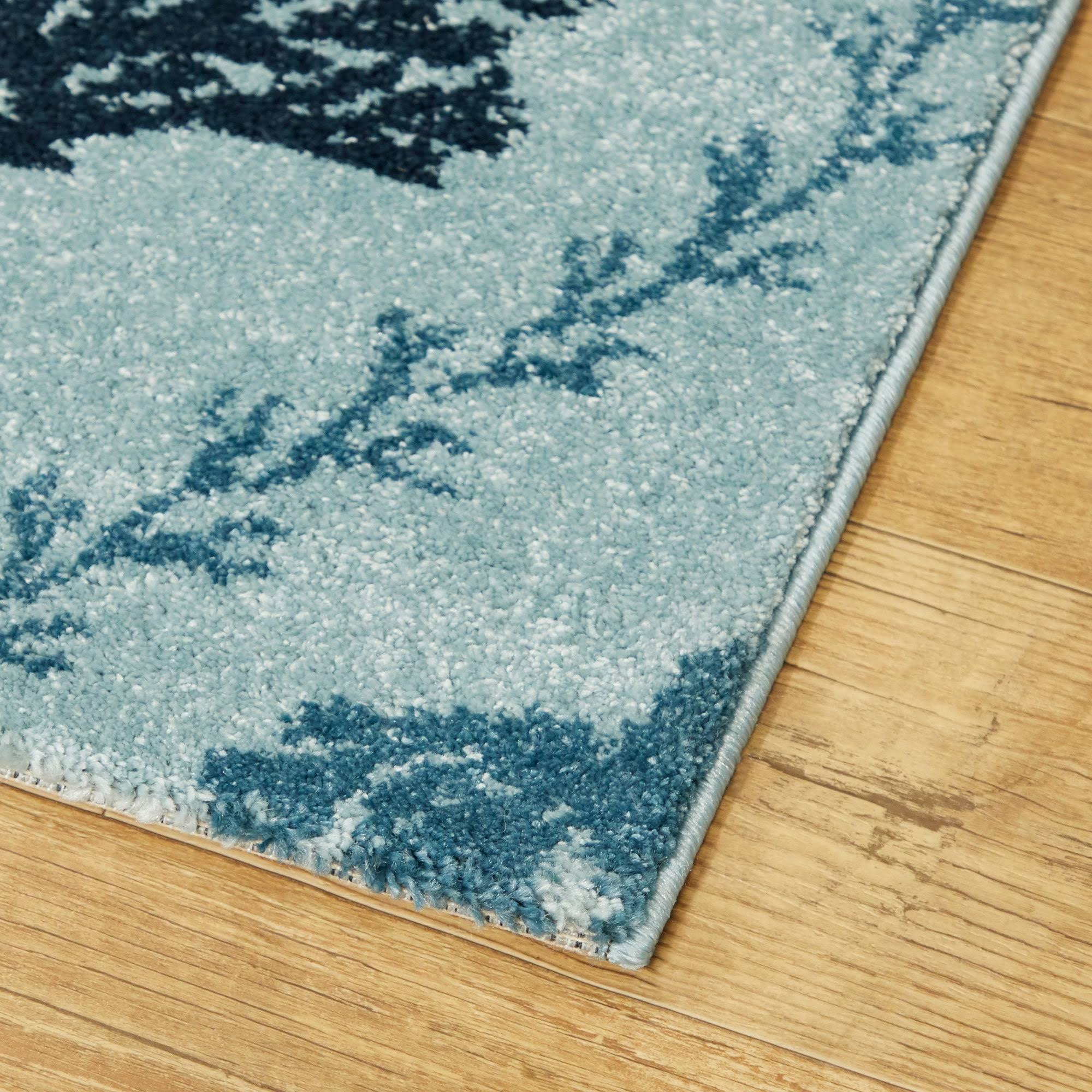 BALTA Marin Blue 5 ft. x 7 ft. Coral Trellis Area Rug