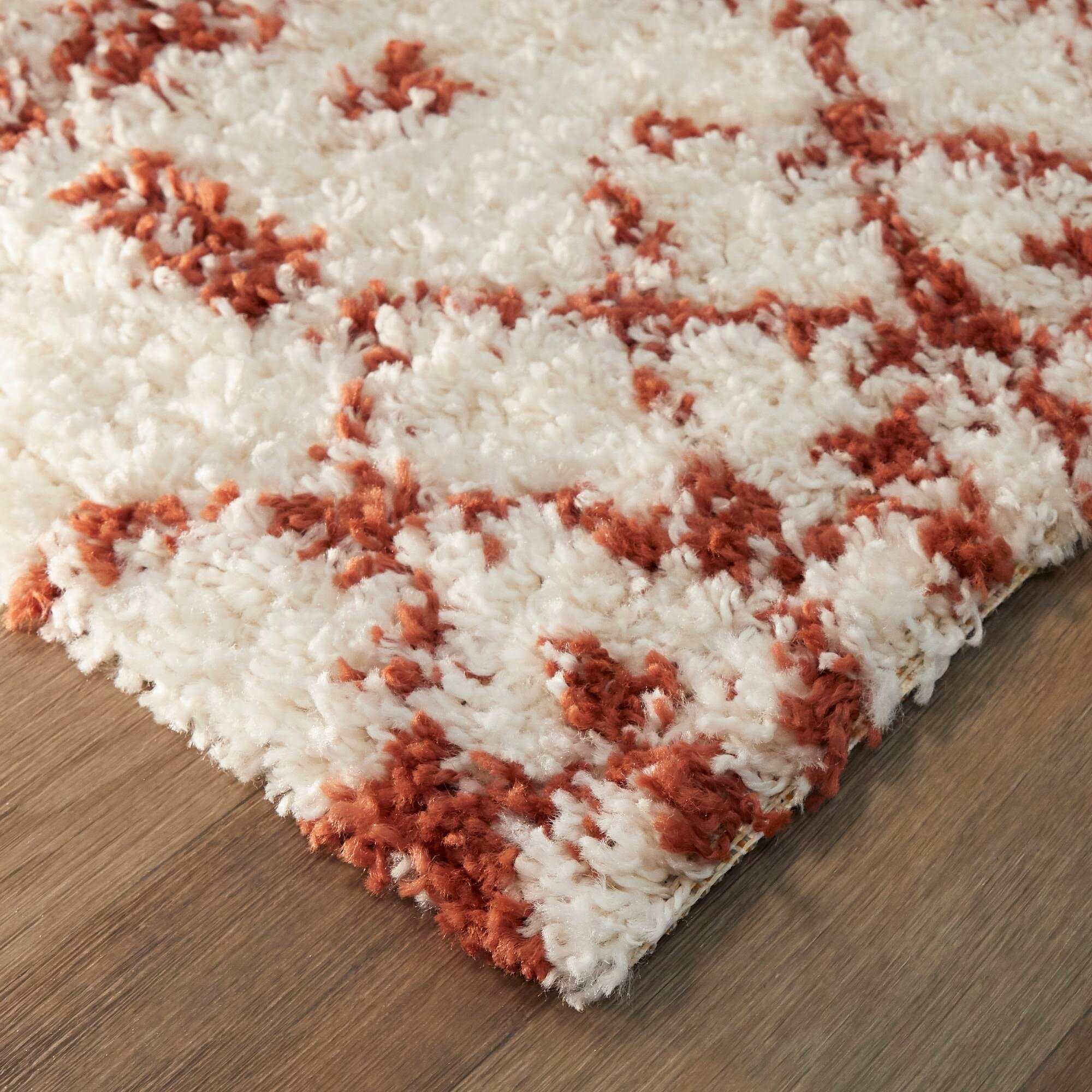 BALTA Dominic Cream/Grey 5 ft. x 7 ft. Moroccan Shag Area Rug
