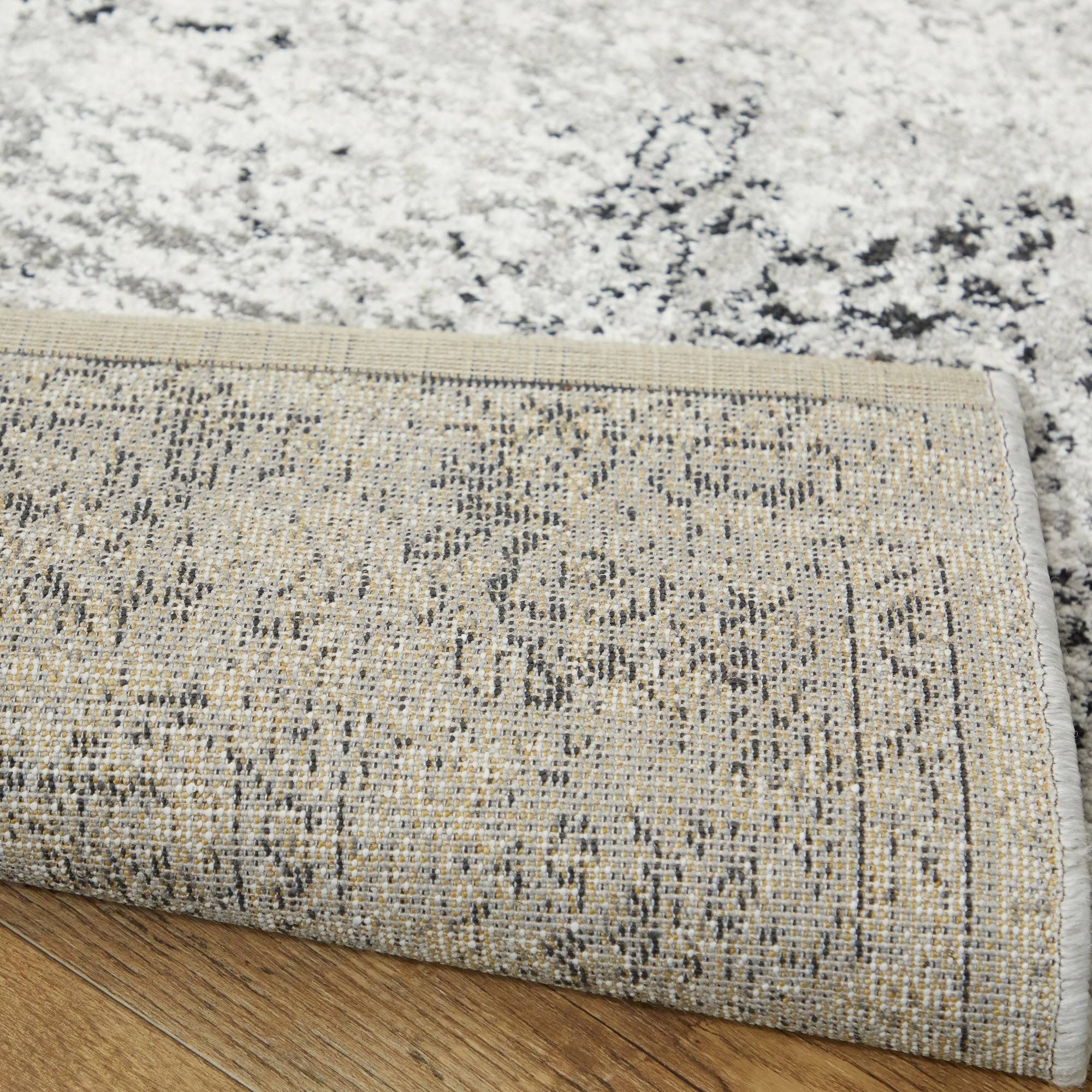 Casteau Distressed Oriental Area Rug - 2& x 7& Runner - Grey