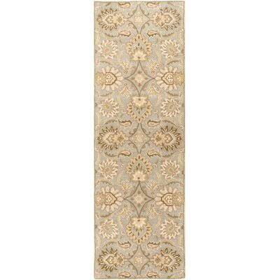 Charlton Home Camden Floral Blue Area Rug; Runner 3& x 12&