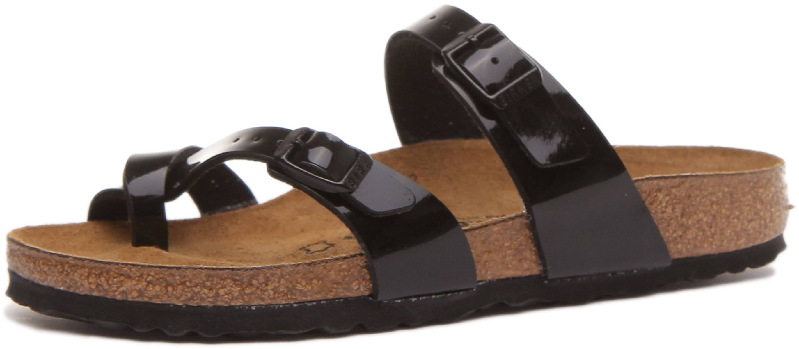 Birkenstock Thong Sandal Mayari Black Patent 38 EU / Narrow