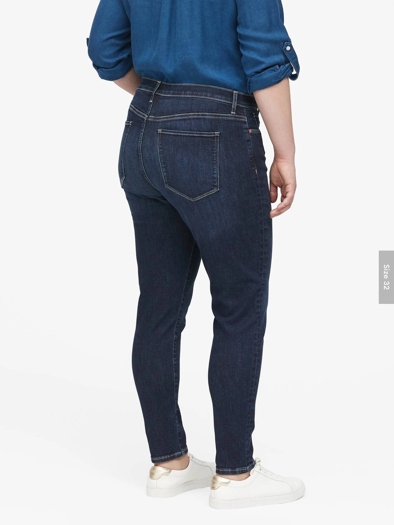 Banana Republic Women's Mid-Rise Skinny Jean Dark Indigo Size 32 Regular