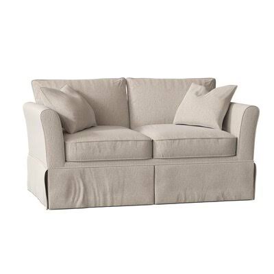 Lovie 63x22 Flared Arm Loveseat Birch Lane Body Fabric: Nobletex Platinum