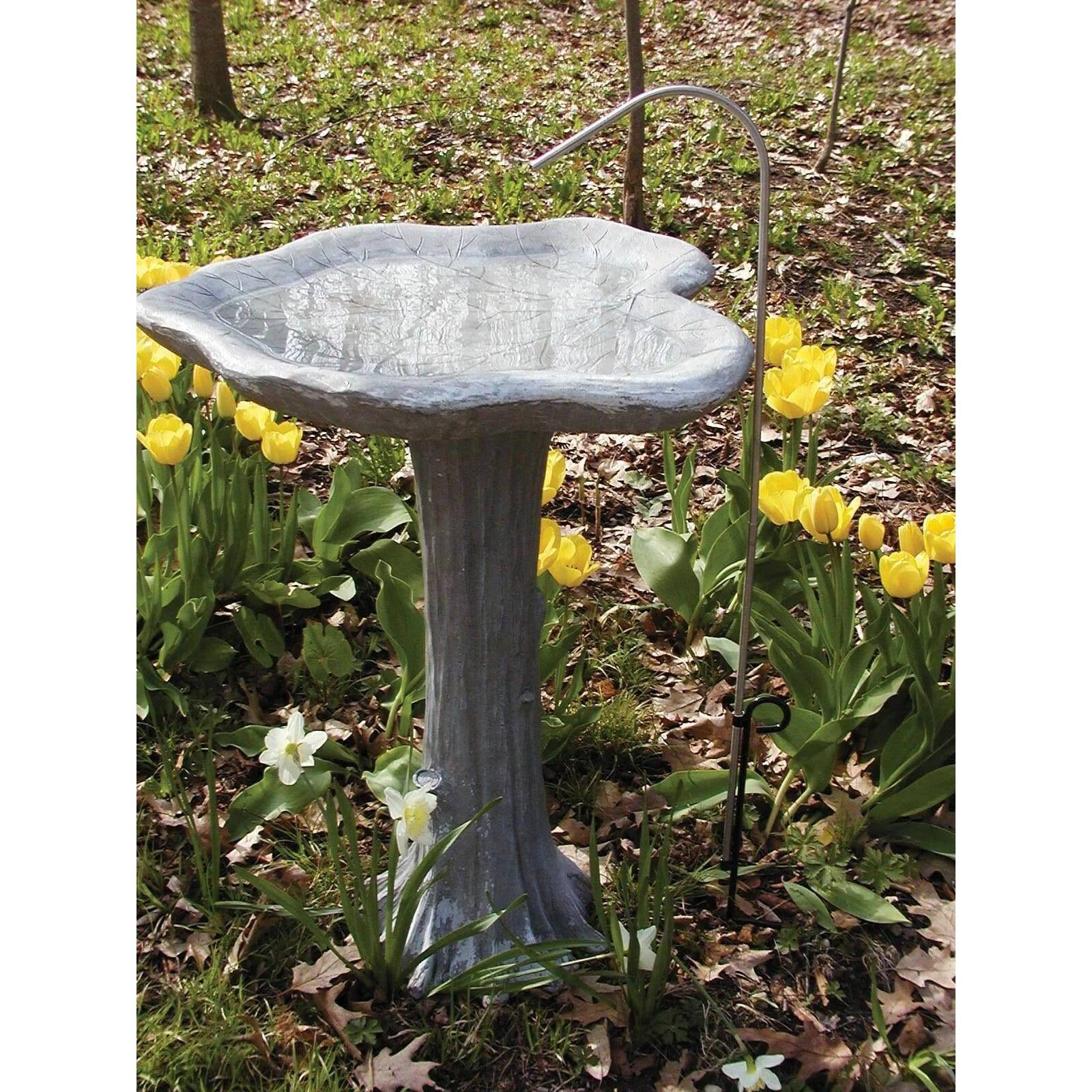 Birds Choice AADPLAIN Stainless Steel Pedestal Bird Bath Dripper