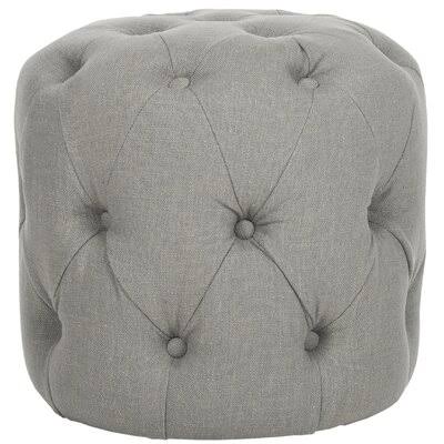 Birch Lane 16.1x22 Wide Tufted Round Standard Ottoman Fabric: Granite
