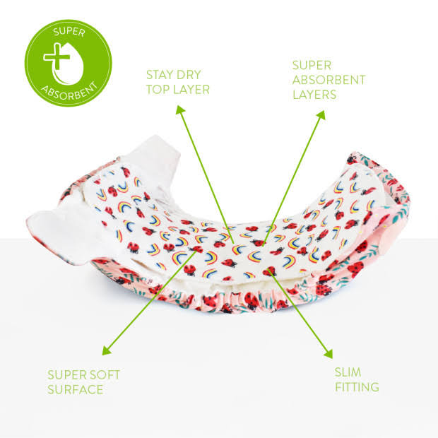 Bambino Mio Diaper Boosters - 3 Pack, Honeybee Hive