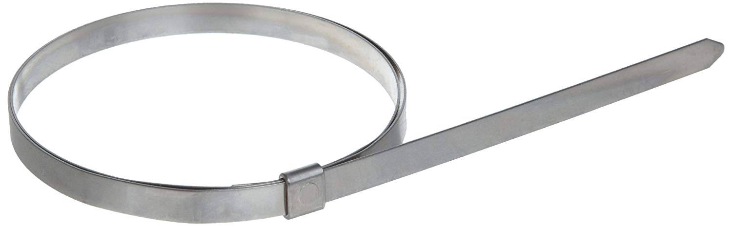 Band-It JS2539 Junior 1/4x22 Wide x 0.020x22 Thick, 2x22 Diameter, 201 Stainless Steel Smooth I.D. Clamp (100 per Box)