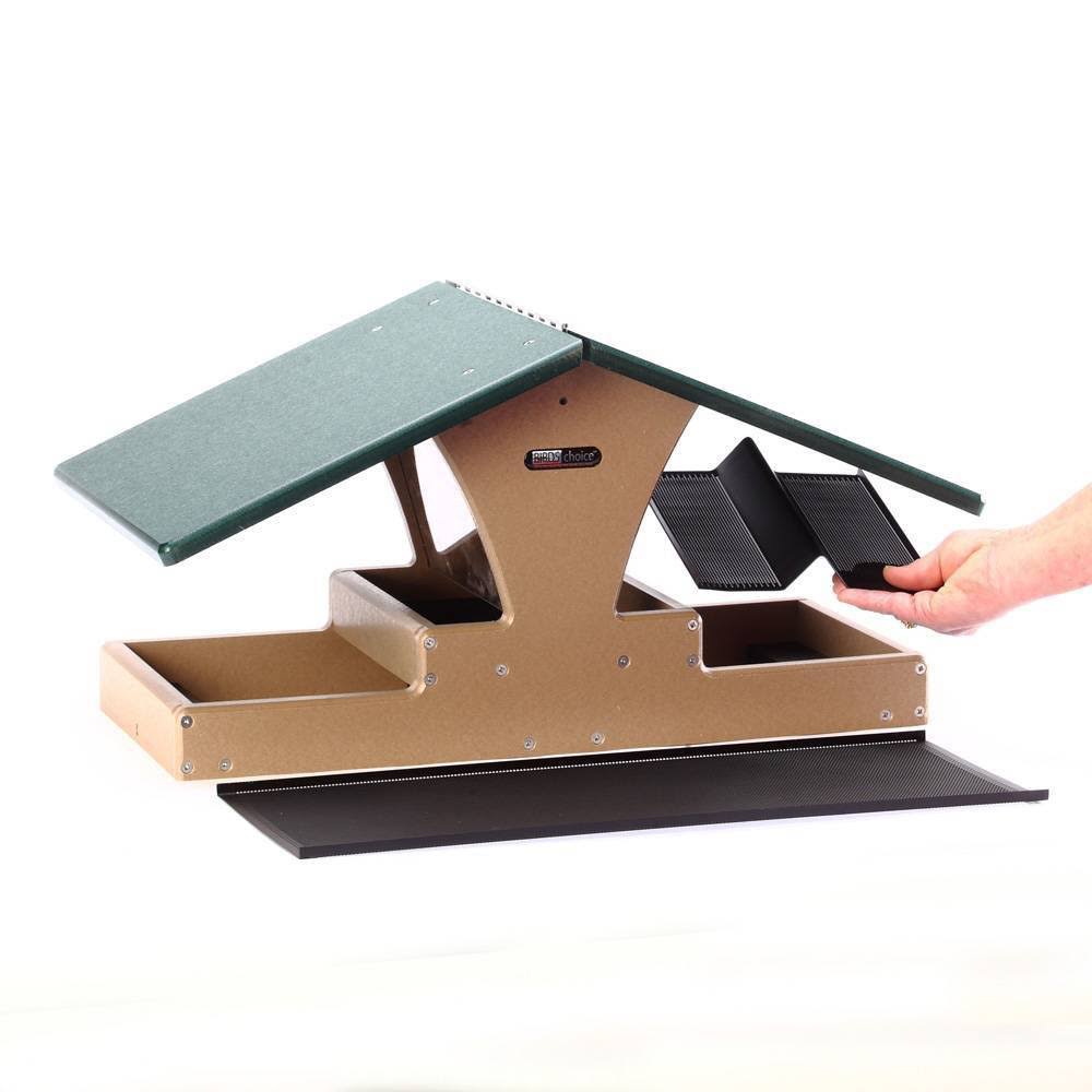Birds Choice Recycled Double Decker Hopper Platform Bird Feeder