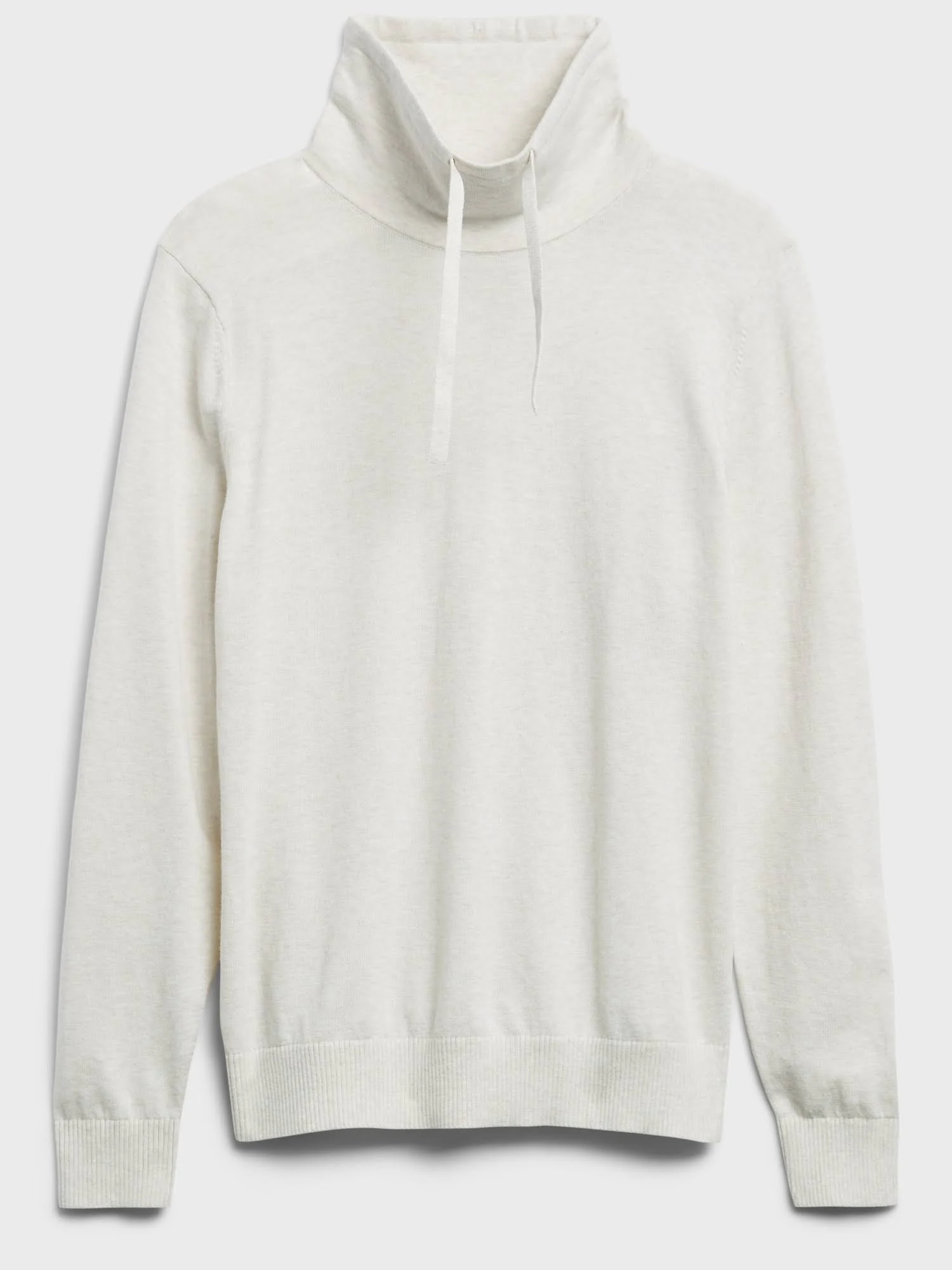 Banana Republic Men's Organic Cotton Funnel-Neck Sweater Transition Cream White Size Xs