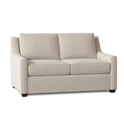 L? A 56x22 Recessed Arm Sofa Bed with Reversible Cushions Birch Lane Body Fabric: Conversation Ivory