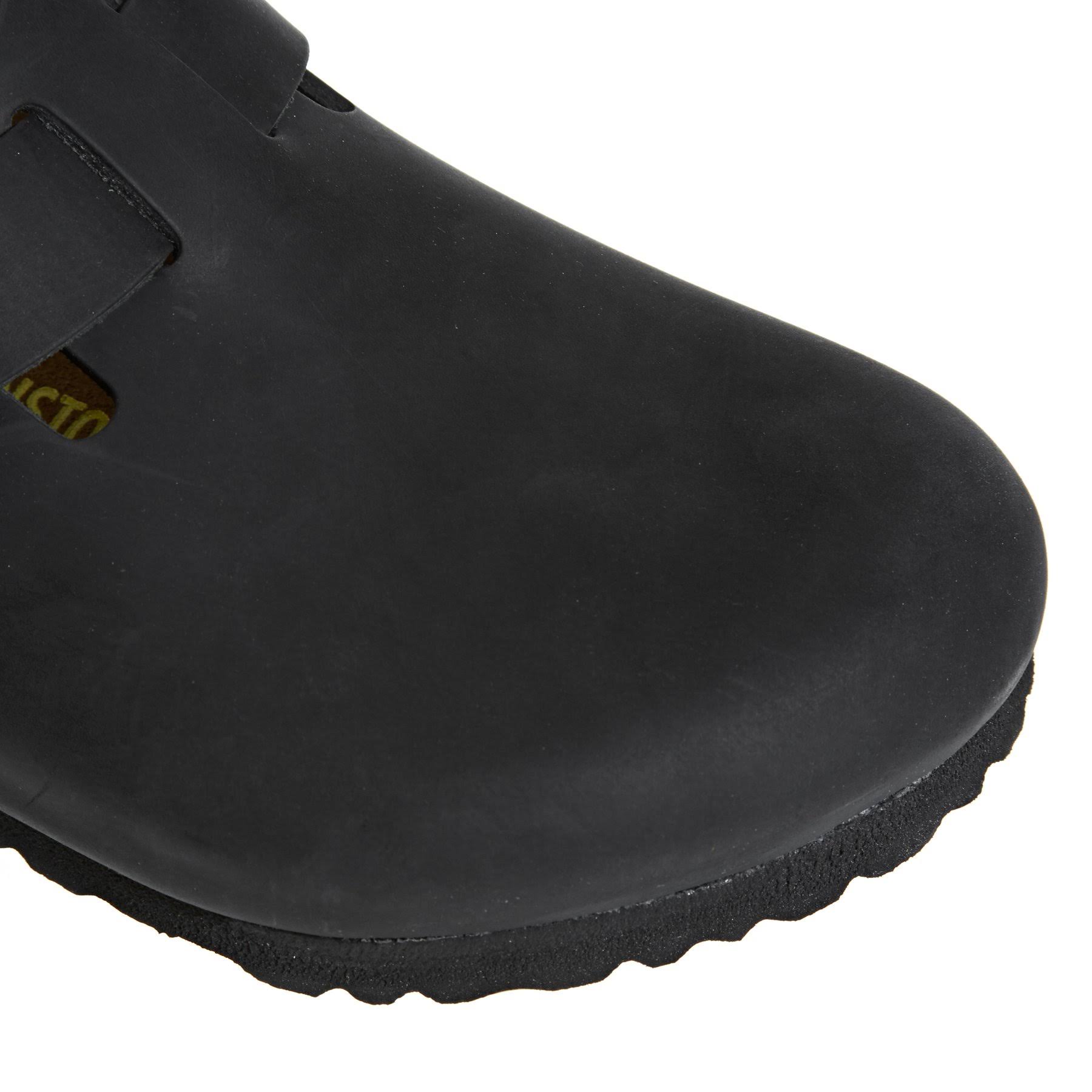 Birkenstock Boston Oiled Leather Black Clogs