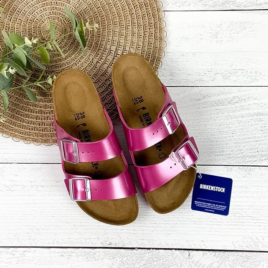 Birkenstock Arizona Women | Electric Metallic Magenta (1012968) Narrow