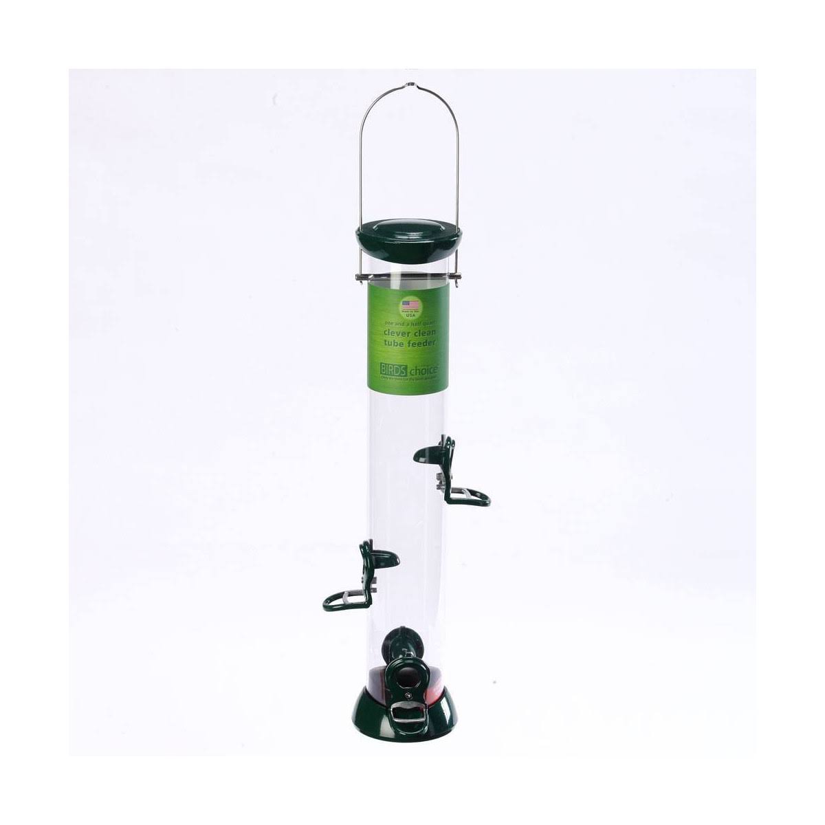 Birds Choice Clever Clean Tube Bird Feeder