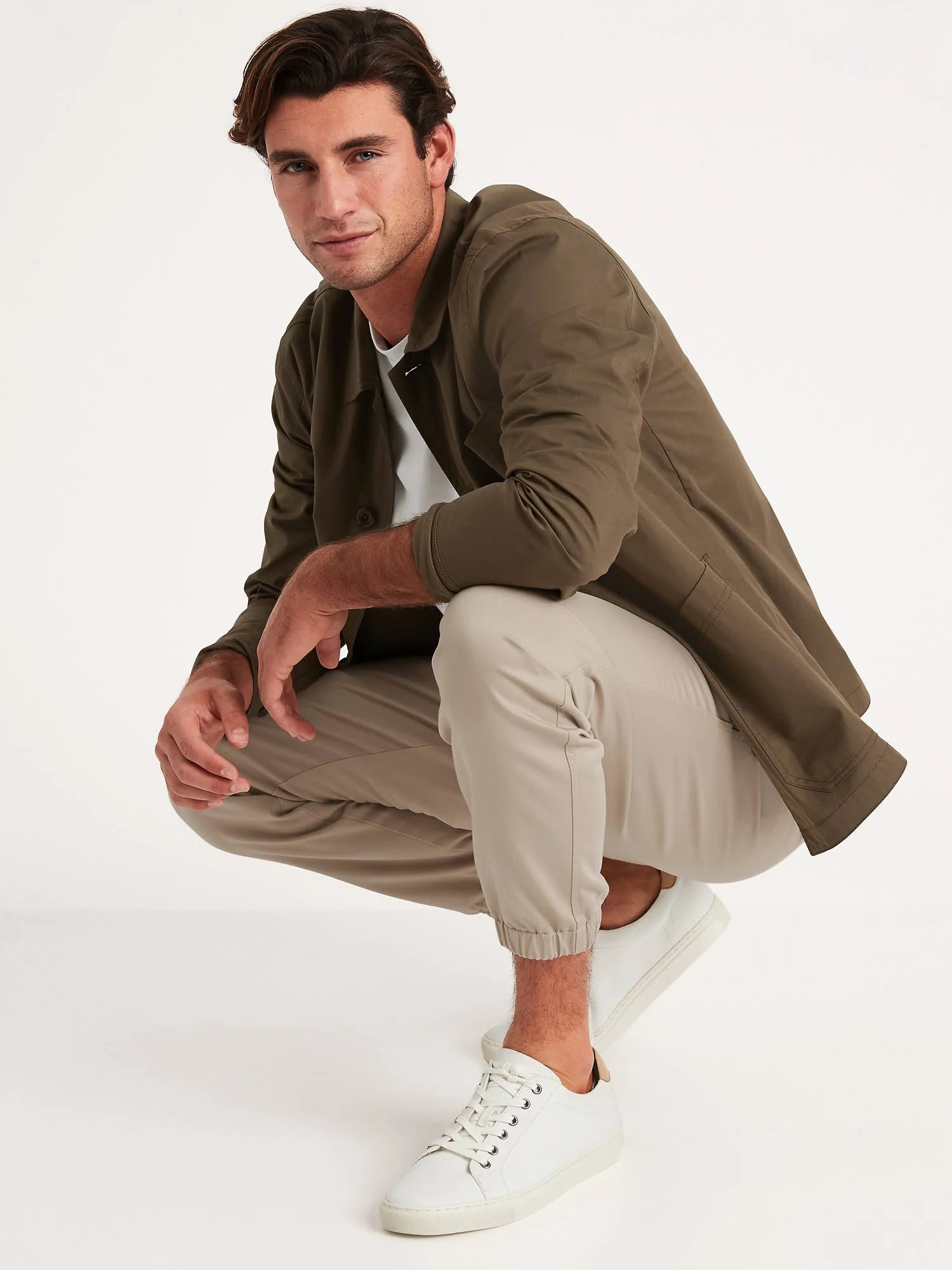 Banana Republic Men's Organic Traveler Jogger Beige Size M