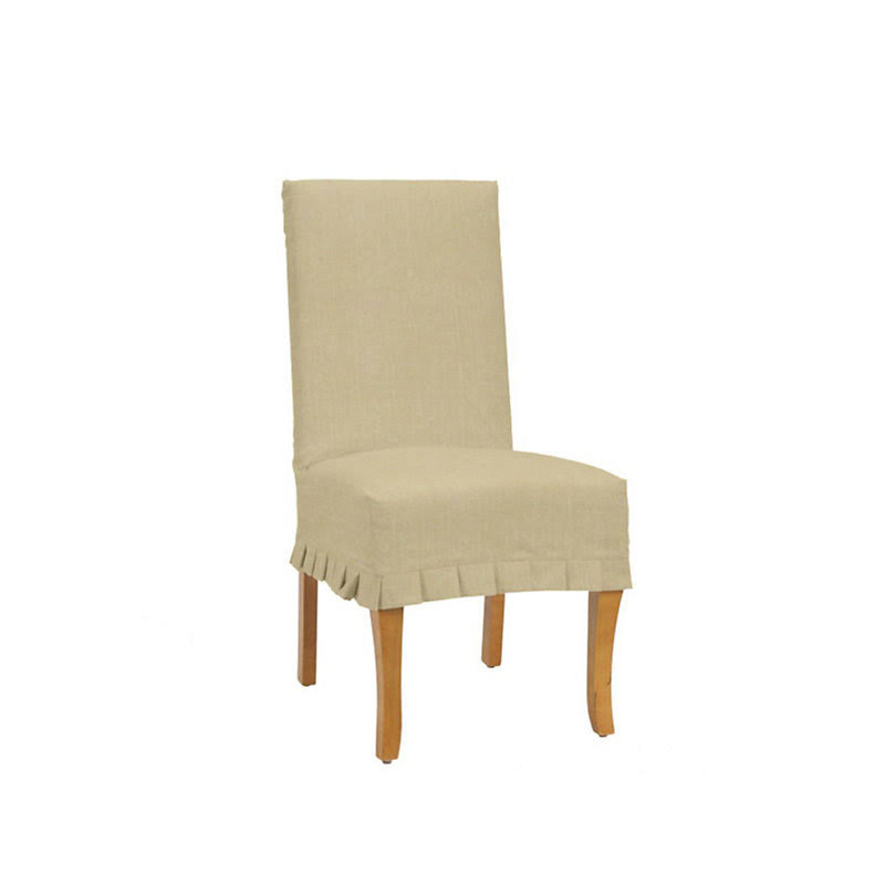Couture Chair - Suzanne Kasler Signature 13oz Linen Pleated Slipcover Camel - Ballard Designs