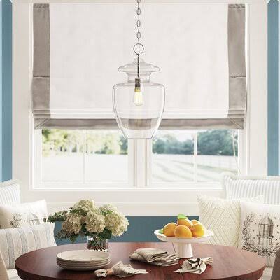 Sussex 1 - Light Single Schoolhouse Pendant Birch Lane Shade Color: Clear, Size: 13x22 H x 7x22 W x 7x22 D