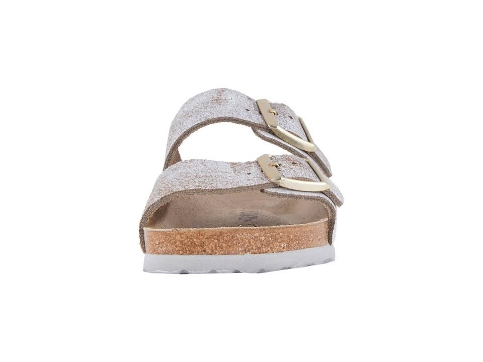 Birkenstock Women's Arizona (41 Narrow Washed Metallic Blue)