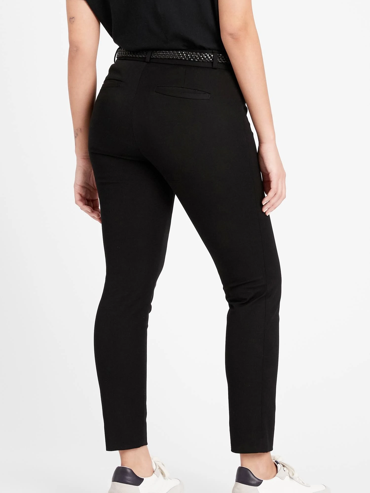 Banana Republic Women's Curvy Mid-Rise Skinny Sloan Pant Black Size 6 Short