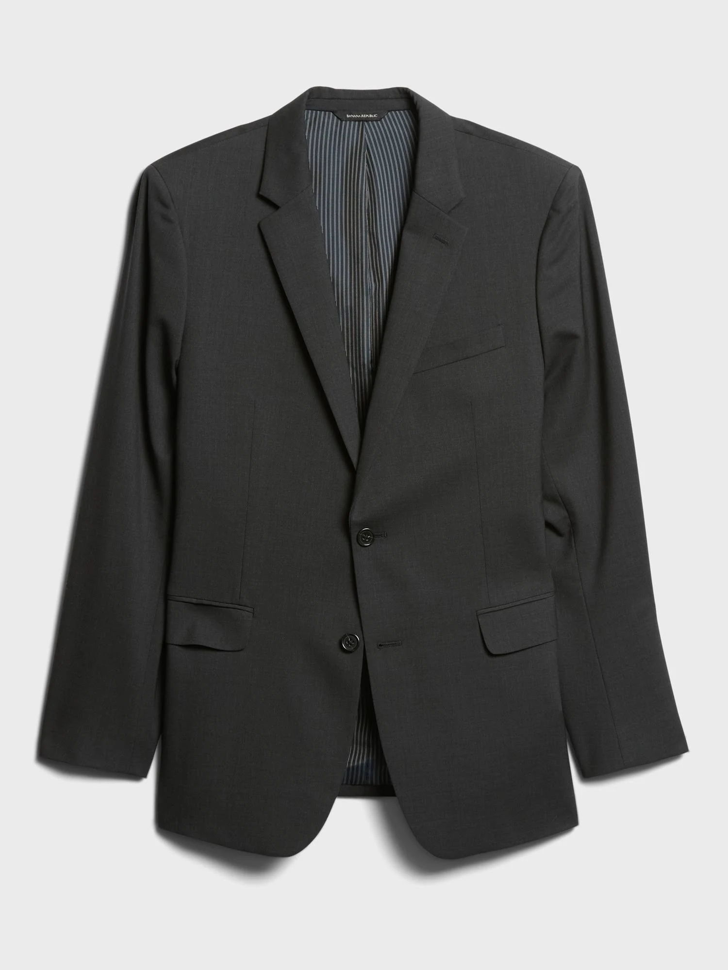 Banana Republic Men's Standard Solid Italian Wool Suit Jacket Dark Charcoal Size 40 Regular