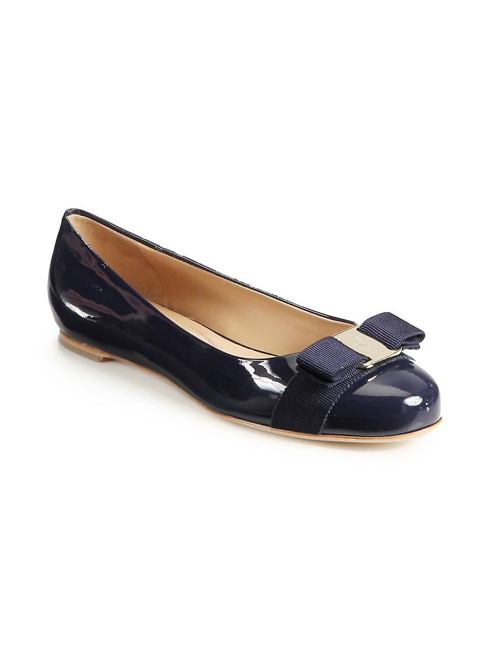 Salvatore Ferragamo Women Varina Ballet Flat Blue Size 5.5