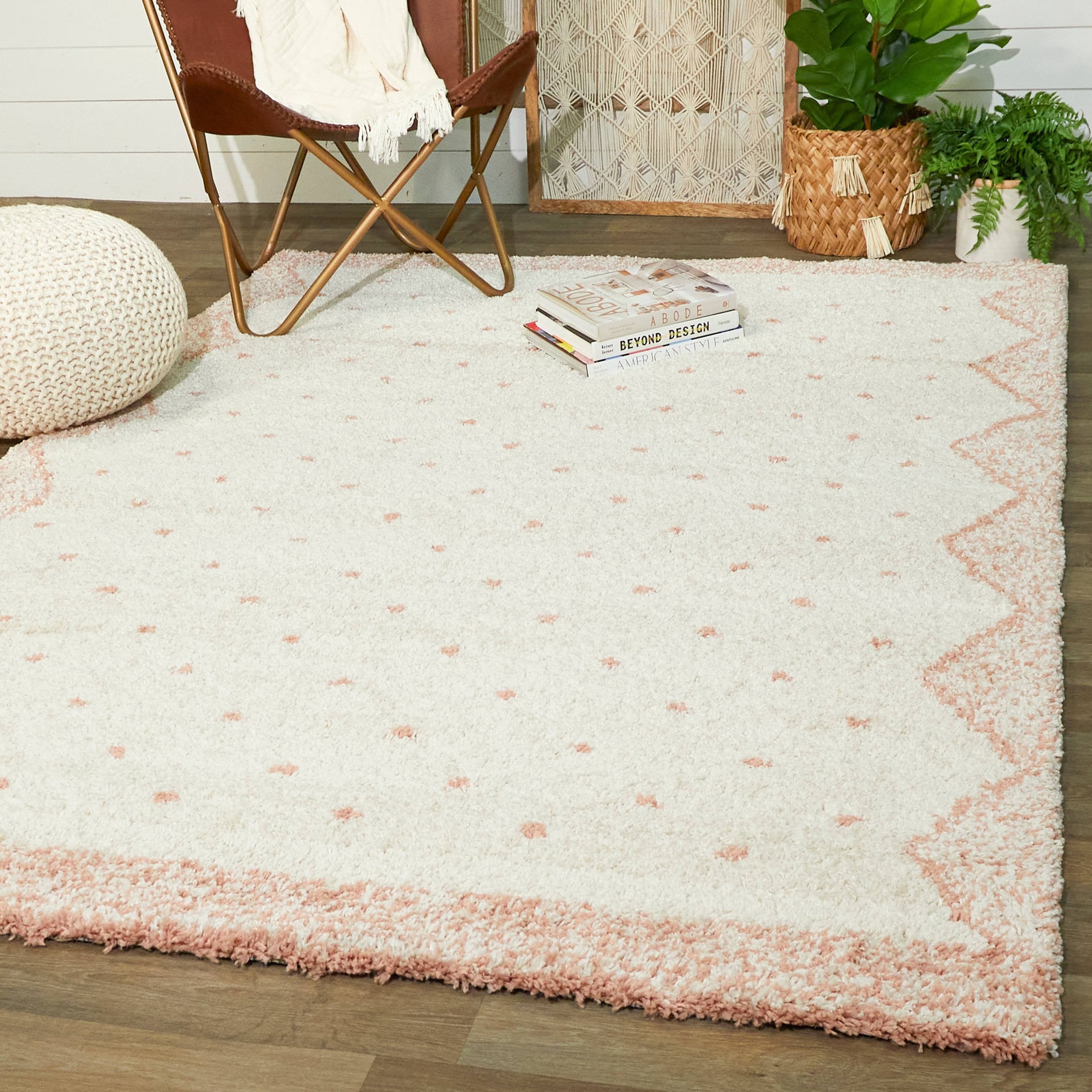 Crivelli Moroccan Shag Area Rug - 2&7x22 x 7& Runner - Pink