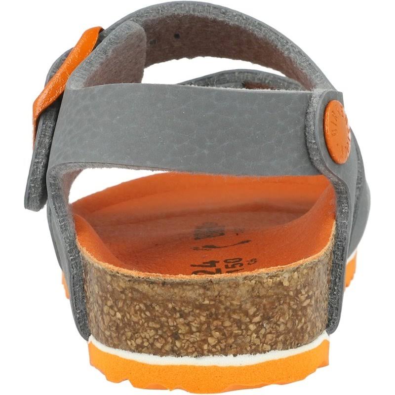 Birkenstock New York Birko Flor Narrow Kids Sandals - Desert Soil Vibrant Gray