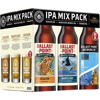 Ballast Point Beer, Sculpin Variety Pack - 12 pack, 12 oz bottles