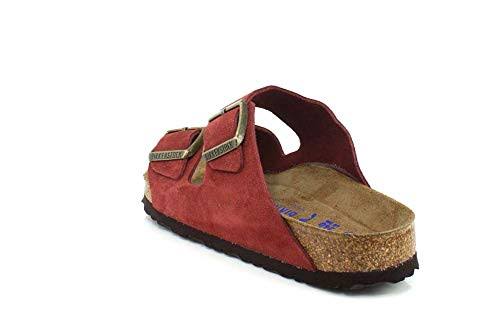 Birkenstock Arizona Soft Footbed Sandals - Antique Port Suede, Narrow - 38