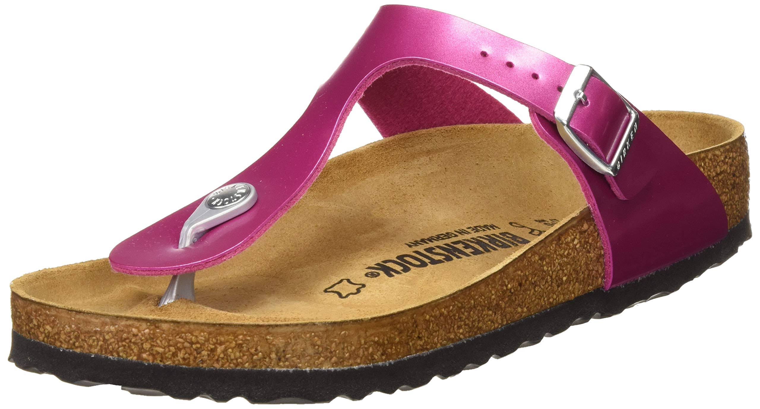 Birkenstock Gizeh Electric Metallic Magenta Birko-Flor Toe Post Sandal