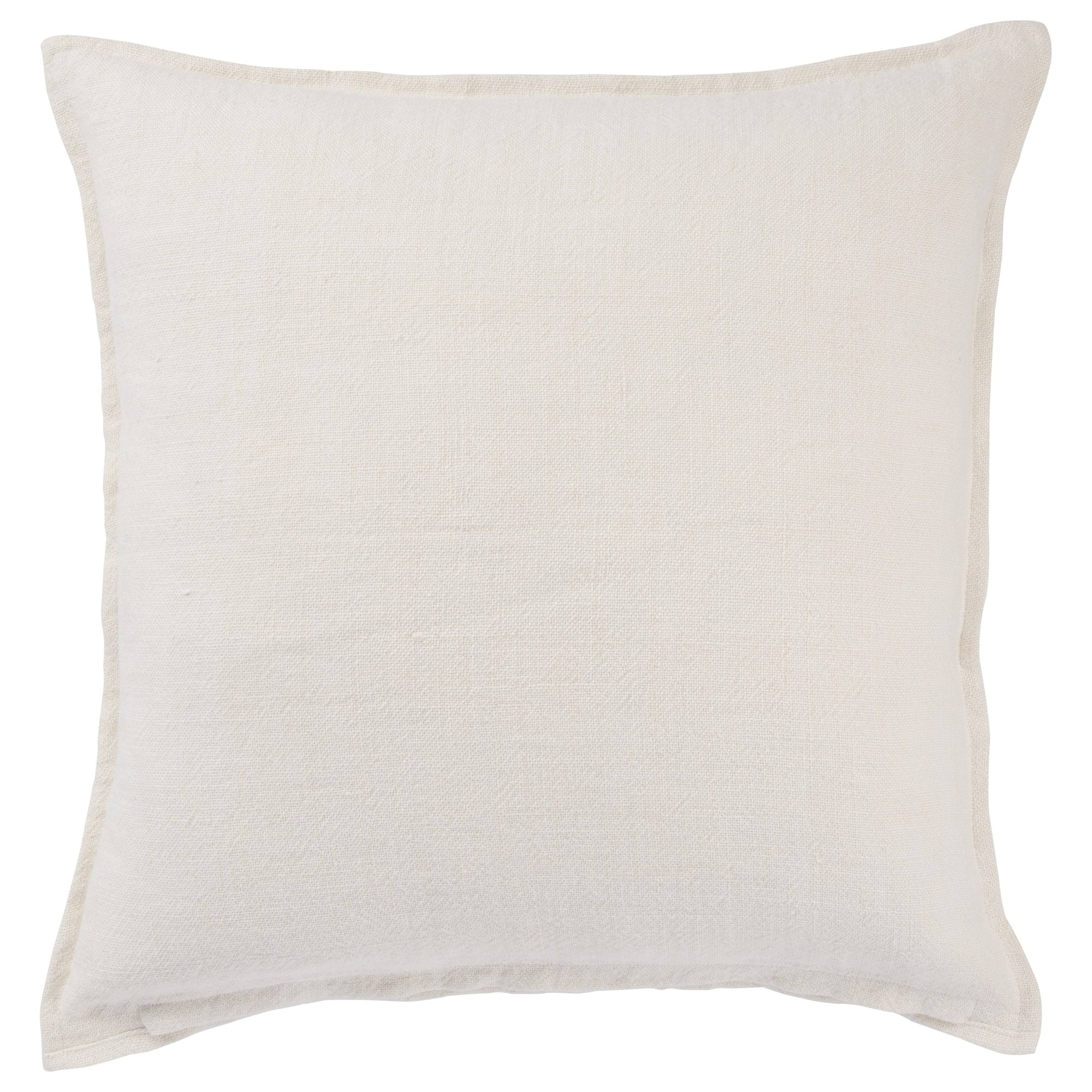 Bay Solid Ivory Down Throw Pillow - 22x22x22x22 Down Fill