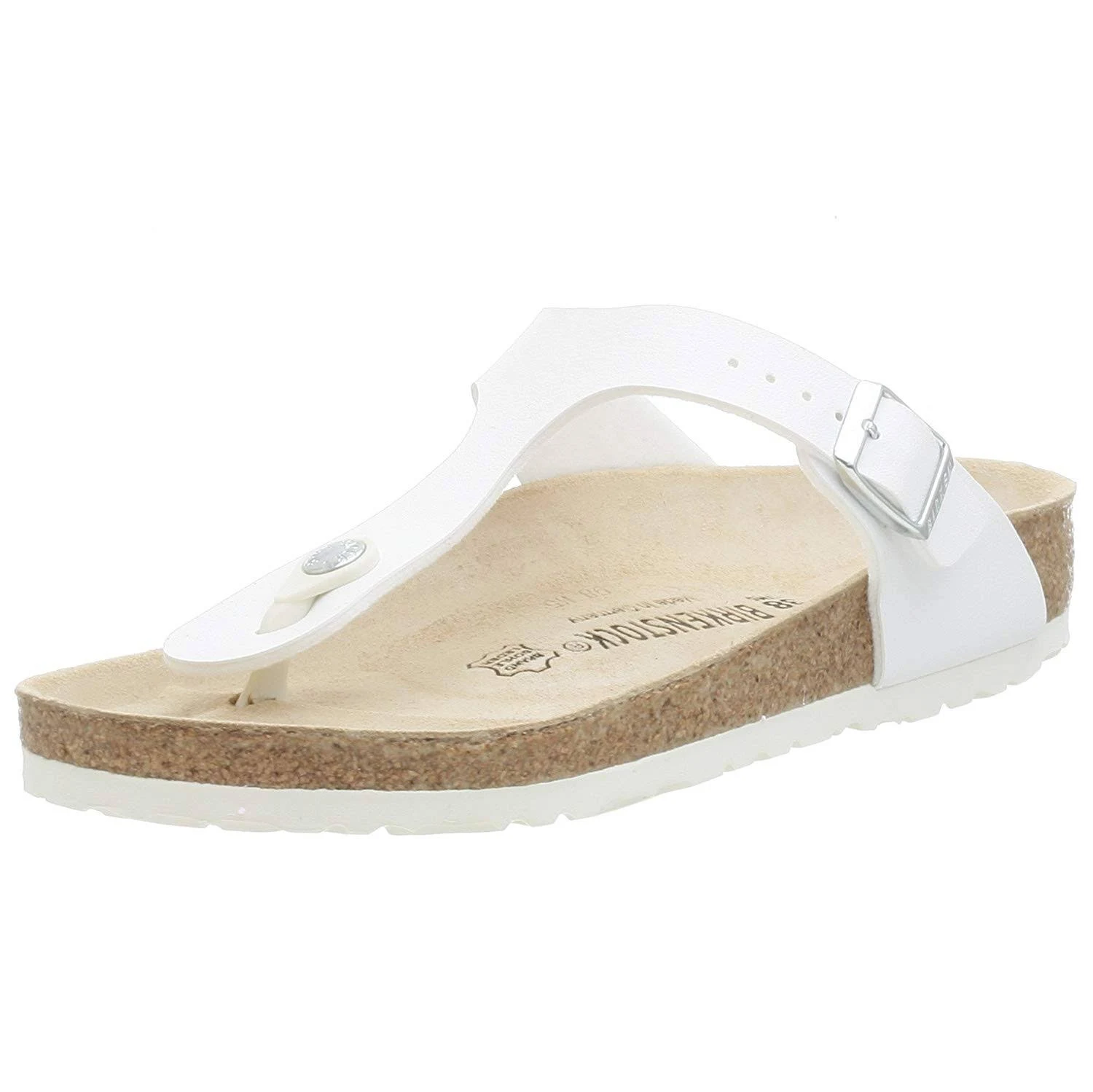 Birkenstock Women's Gizeh Birko-Flor Sandal, White / 41