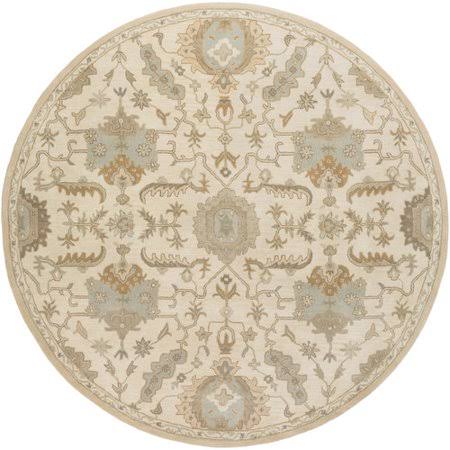 Astoria Grand Kempinski Hand Tufted Beige/Tan Area Rug, Size: Round 6&
