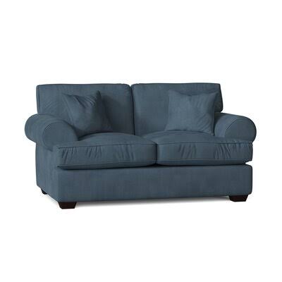 Workington 67x22 Rolled Arm Loveseat Body Fabric: Tina Airforce