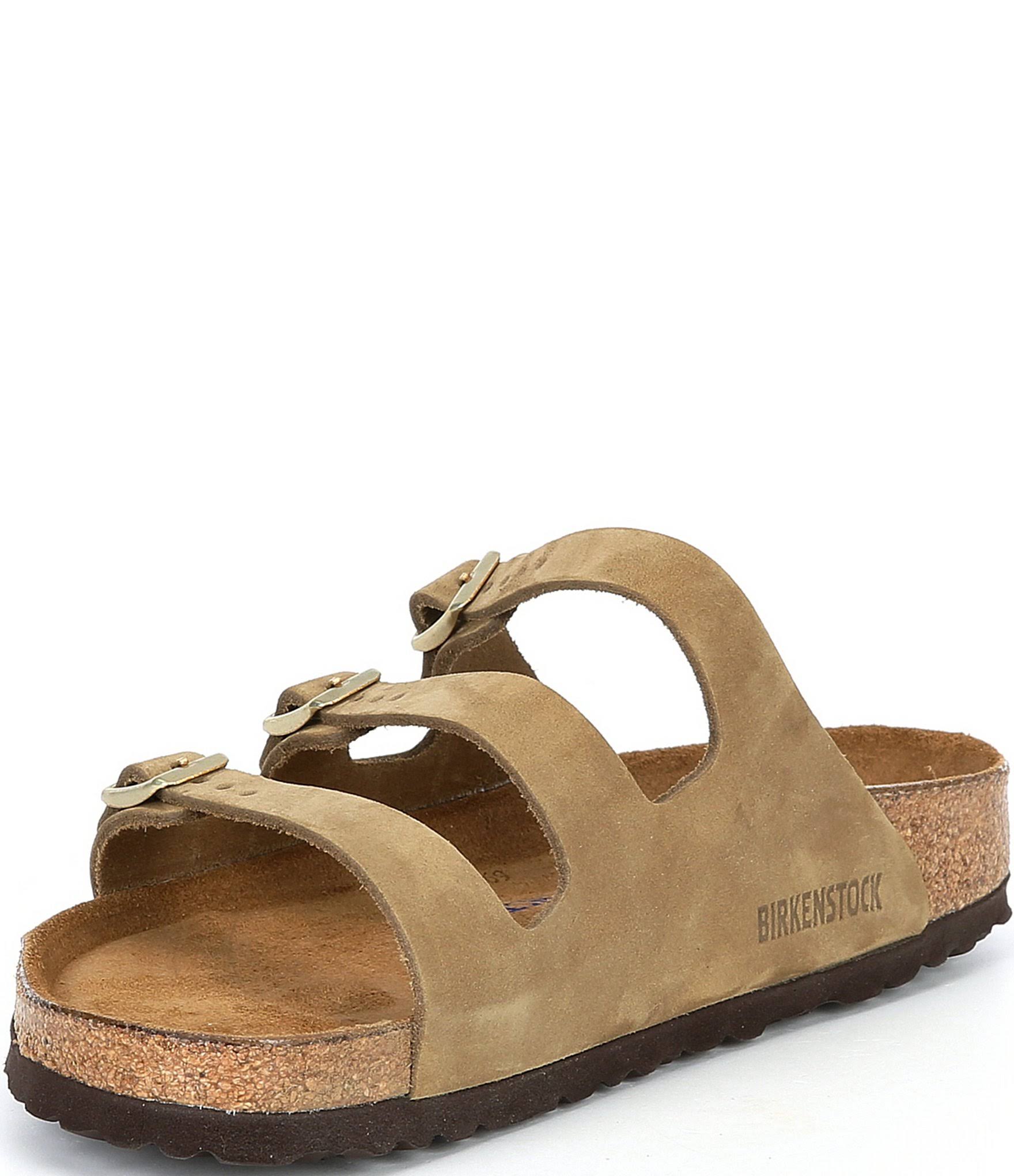Birkenstock Women's Florida Fresh Soft Footbed Faded Khaki Nubuck
