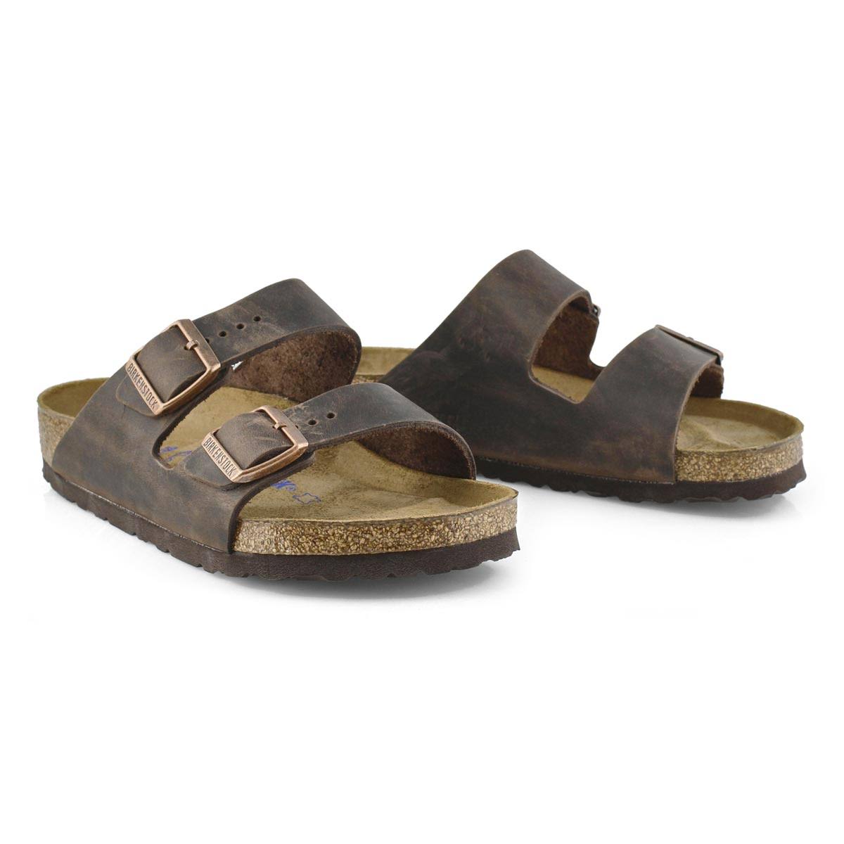 Birkenstock Arizona Oiled Leather Habana Two-Strap Sandals
