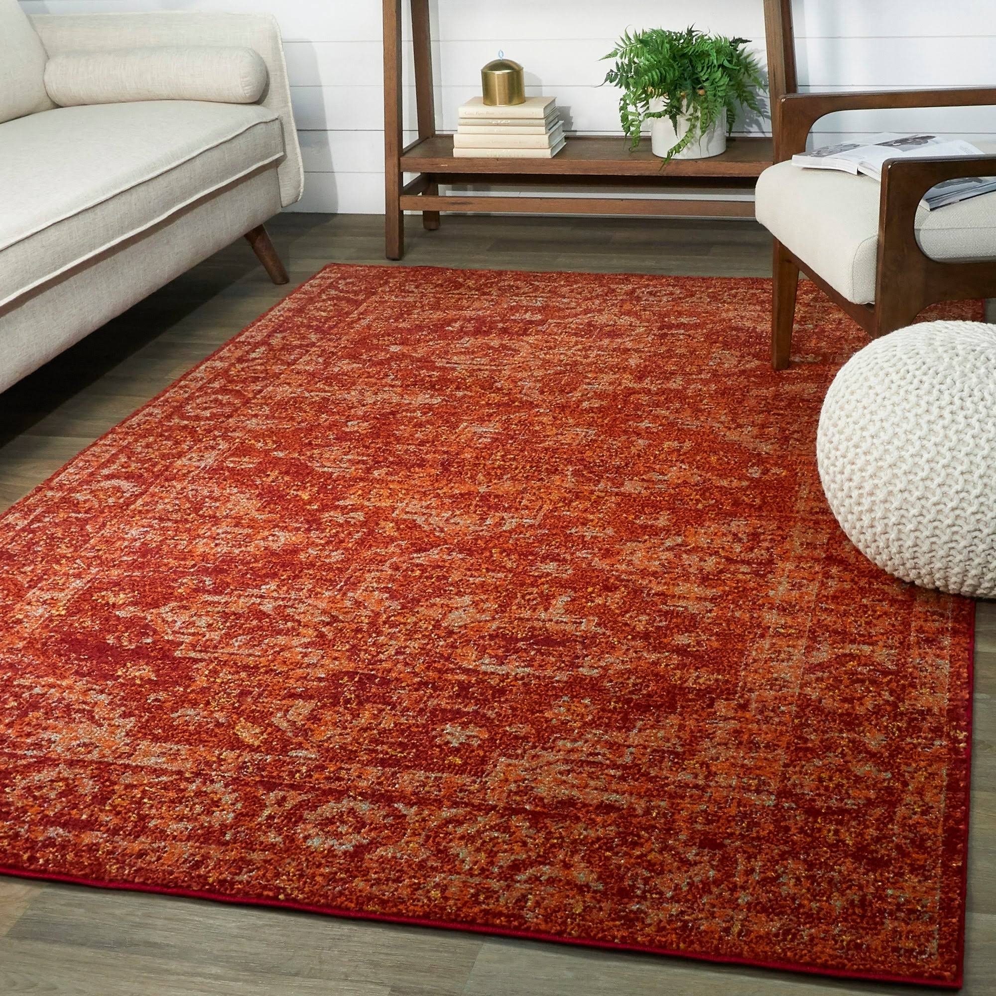 Finulf Power Loom Orange Rug Charlton Home Rug Size: Rectangle 5&3x22 x 7&