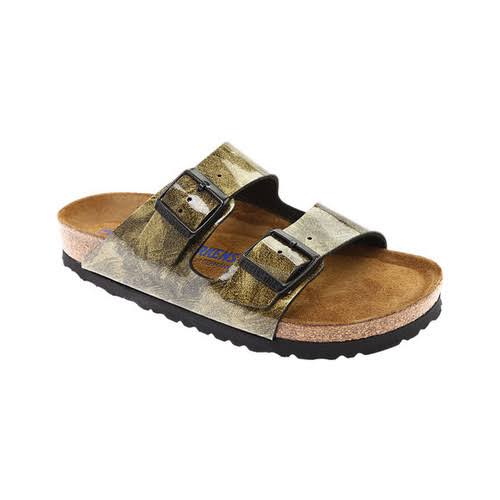 Birkenstock Arizona Soft Footbed, Milky Way Gold Birko-Flor Size: 37 N