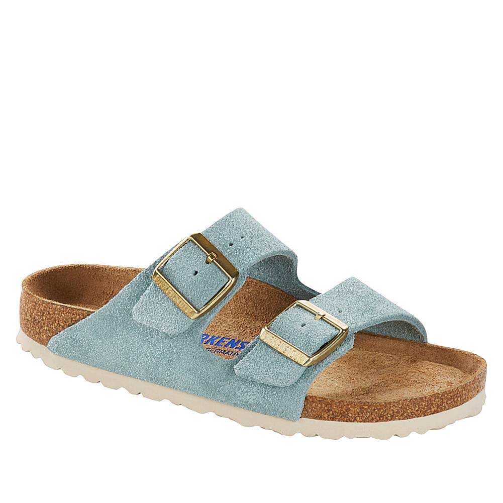 Birkenstock Arizona Nubuck Soft Footbed - Womens Euro 42 US 11 - 11.5 Blue Sandal N