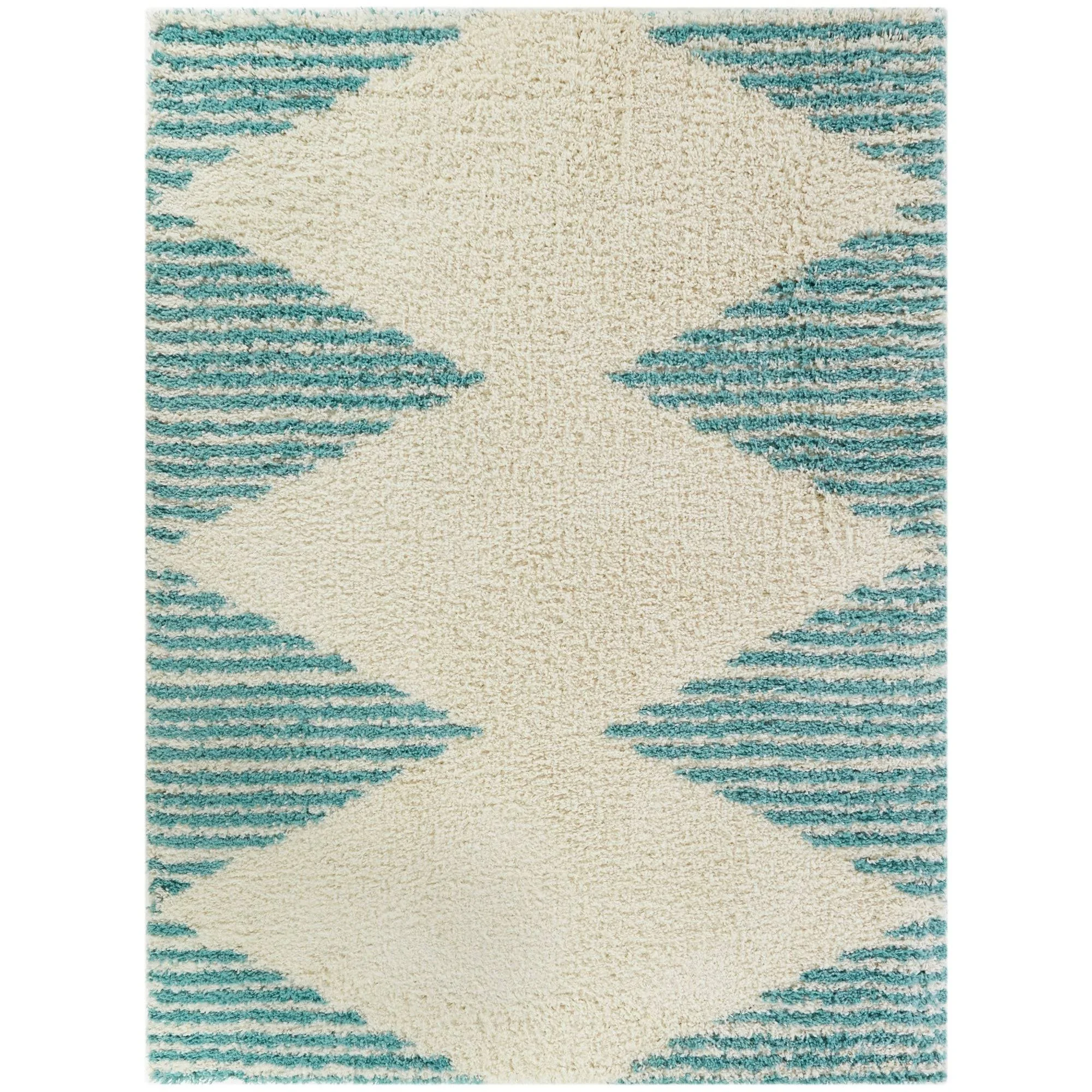 Balta Hughes Burnt Orange 5 ft. x 7 ft. Striped Shag Area Rug