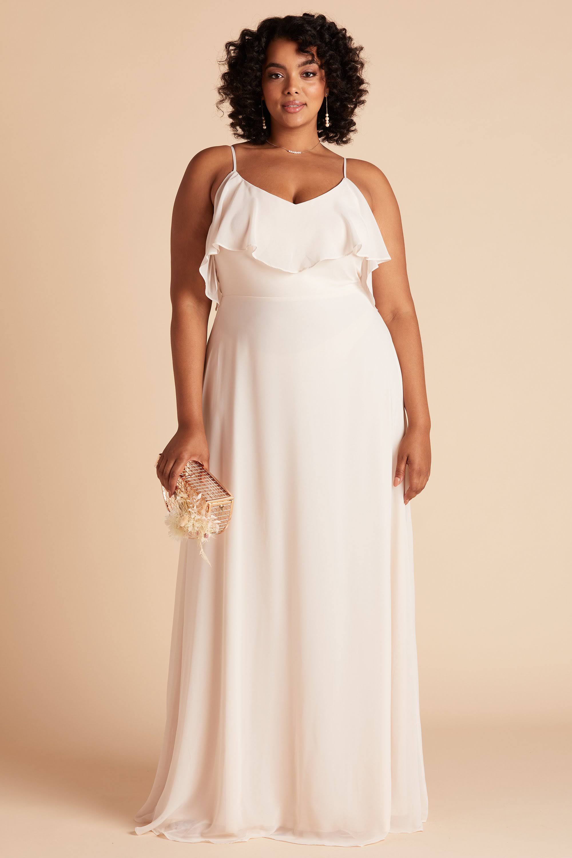 Birdy Grey Jane Plus Size Convertible Chiffon Bridesmaid Dress in Champagne 3X / Champagne