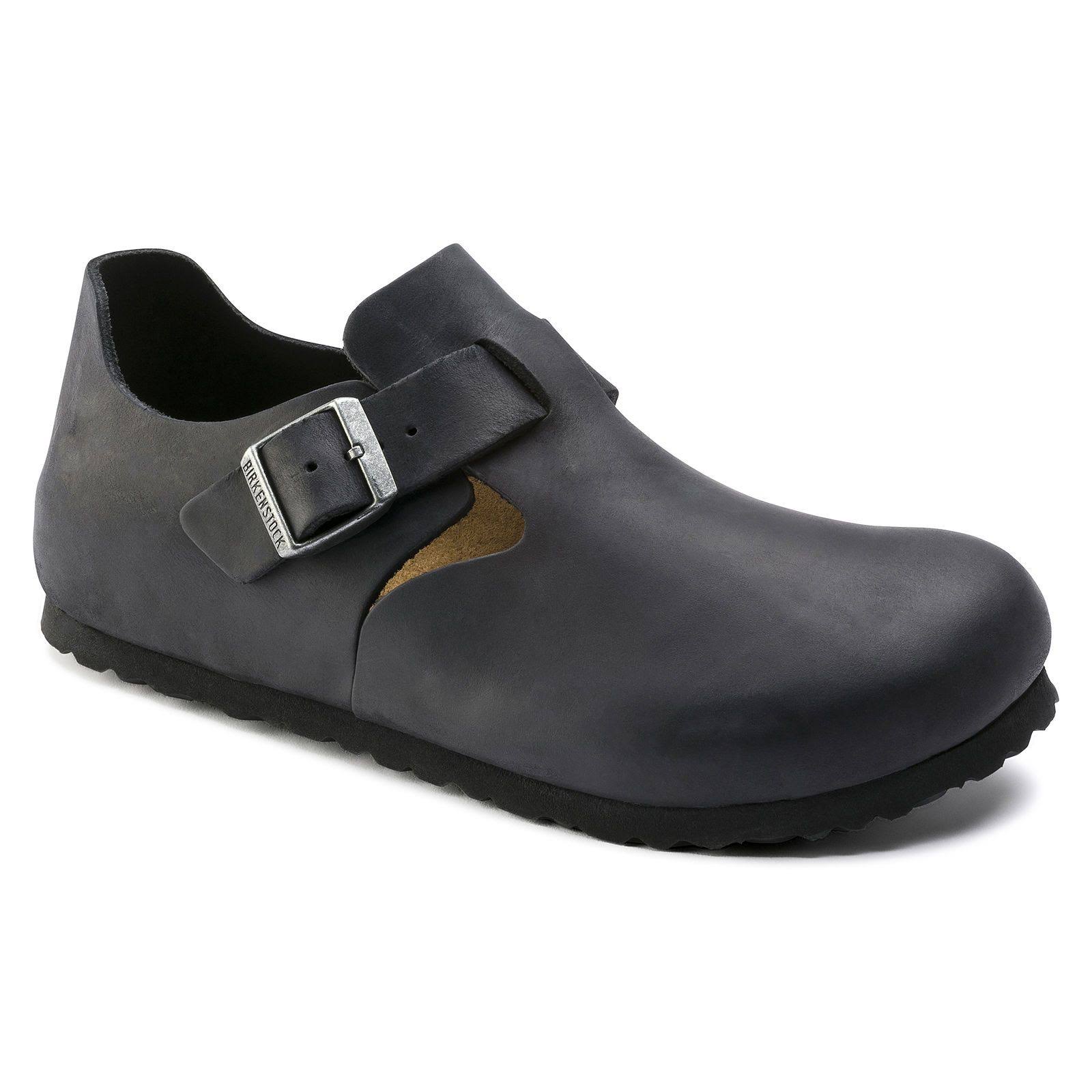 Birkenstock London Shoe - 45 Narrow - Black Oiled Leather
