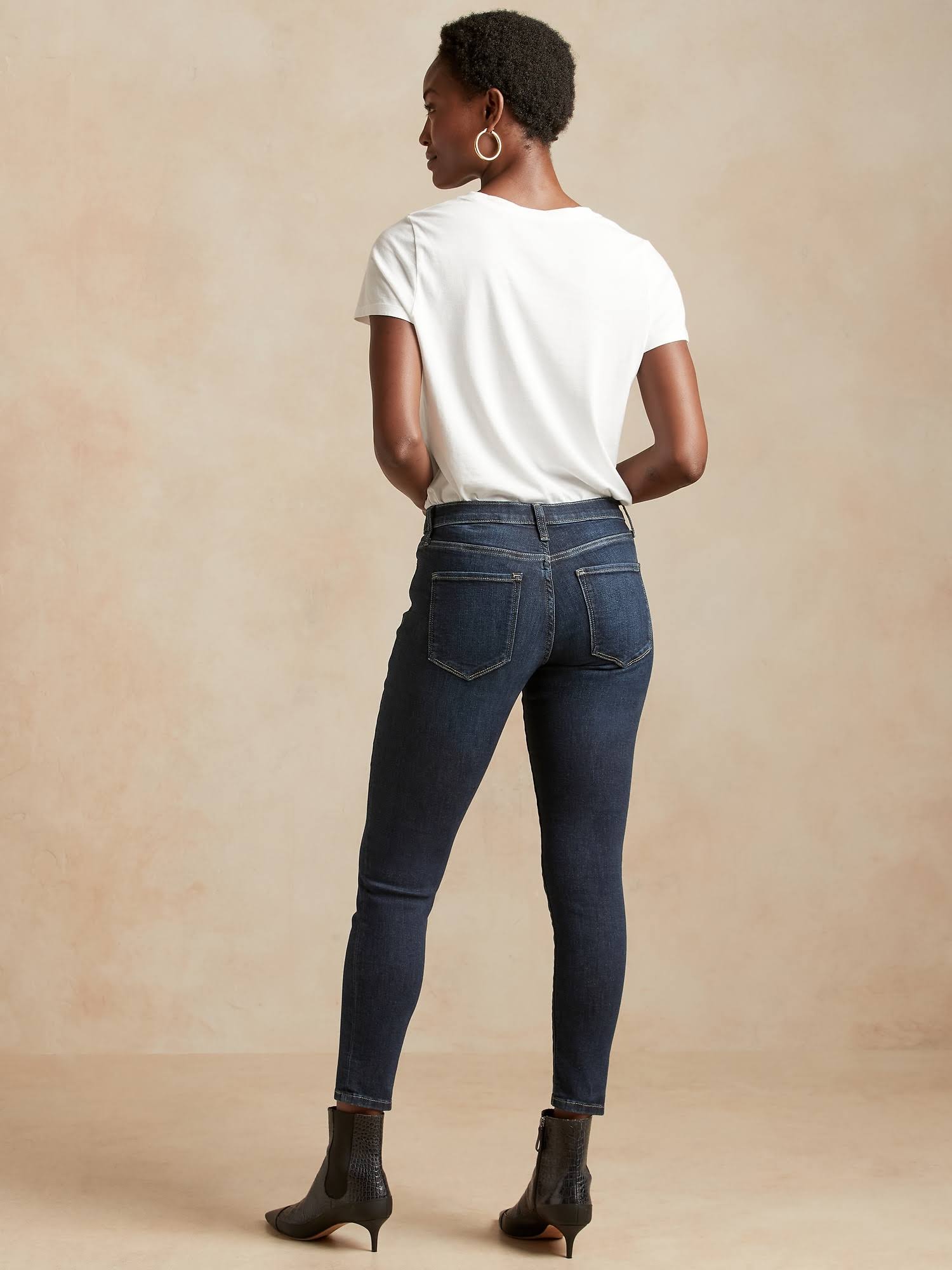 Banana Republic Women's Mid-Rise Skinny Jean Dark Indigo Size 35 Regular